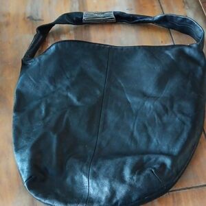 Chic Renato Angi Venesia Black Leather Tote Bag. Minimal Wear.